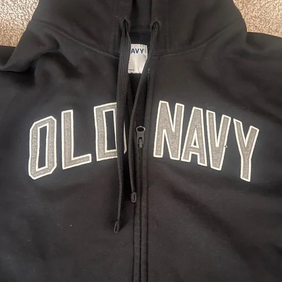 Old Navy Black Zip-Up Hoodie - Picture 2 of 4